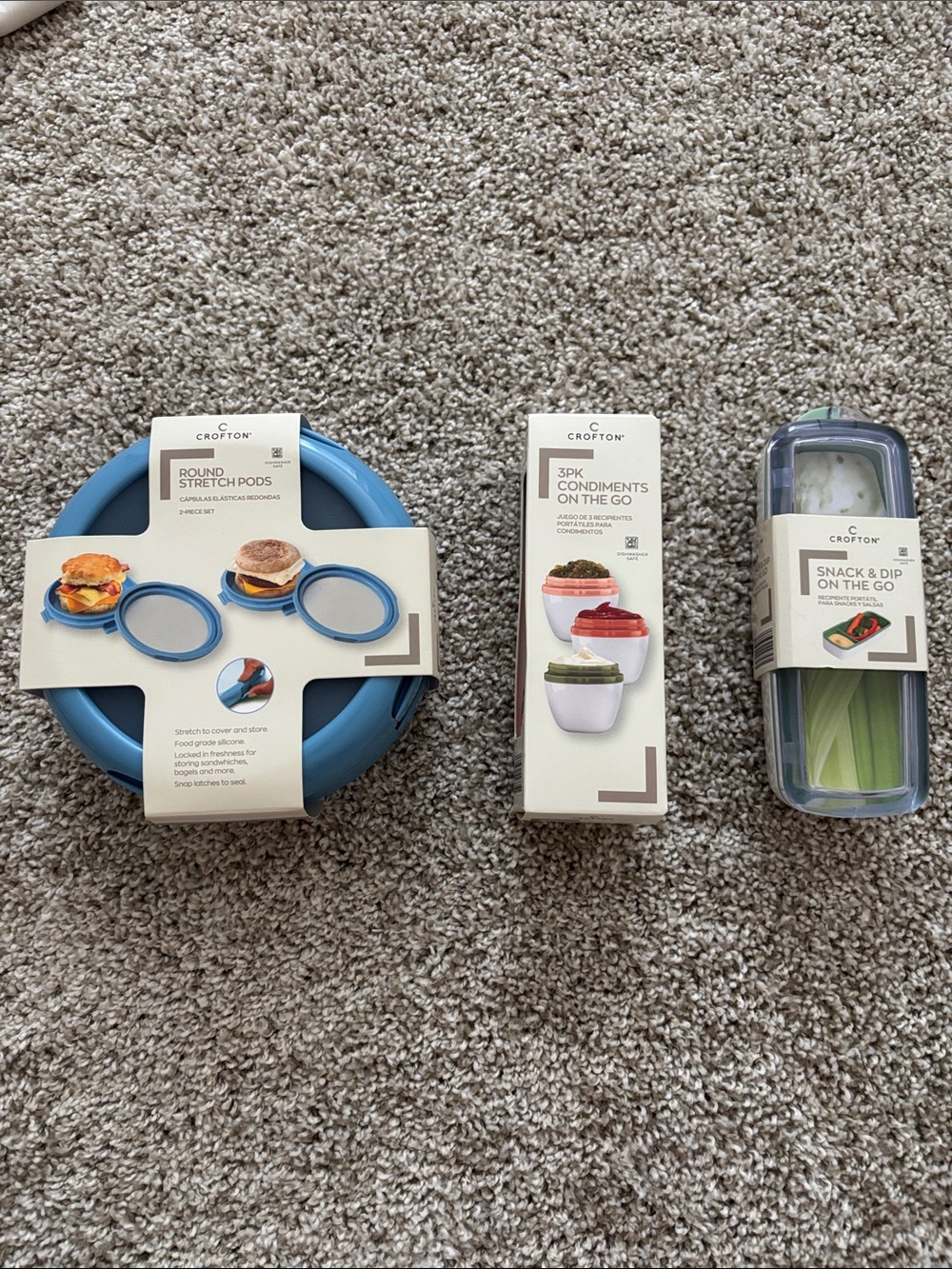 Crofton Blue Round Stretch Pods – Flexible Food Storage Set